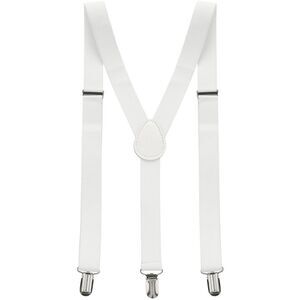 Suspenders Metal Clips Adjustable Elastic Band Y Shaped Suspender Bright Red